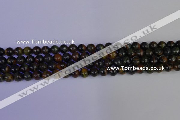 CTE1802 15.5 inches 8mm round blue iron tiger beads wholesale