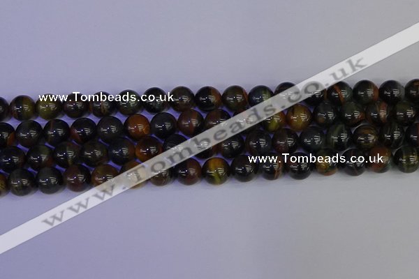 CTE1804 15.5 inches 12mm round blue iron tiger beads wholesale