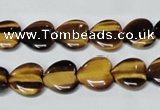 CTE181 15.5 inches 14*14mm heart yellow tiger eye gemstone beads