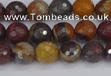 CTE1820 15.5 inches 8mm faceted round red iron tiger beads