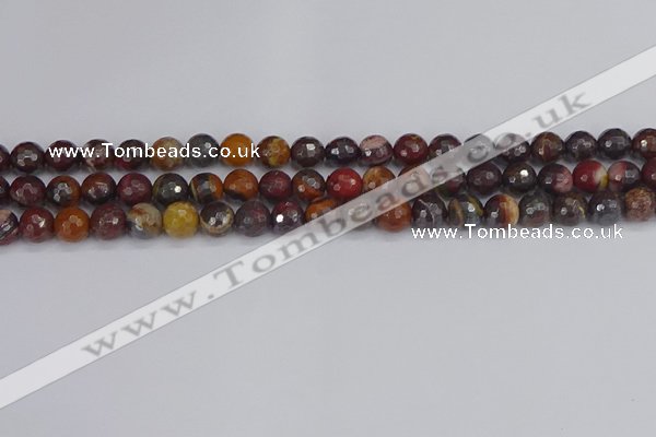 CTE1820 15.5 inches 8mm faceted round red iron tiger beads