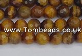 CTE1827 15.5 inches 6mm faceted round yellow tiger eye beads