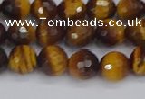 CTE1828 15.5 inches 8mm faceted round yellow tiger eye beads