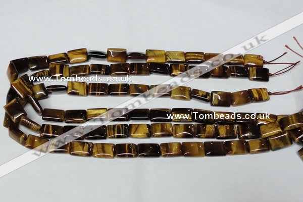 CTE188 15.5 inches 10*14mm rectangle yellow tiger eye gemstone beads