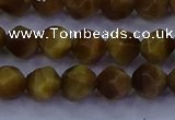 CTE1901 15.5 inches 6mm faceted nuggets golden tiger eye beads