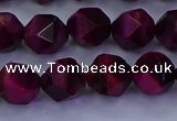 CTE1907 15.5 inches 8mm faceted nuggets red tiger eye beads