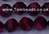 CTE1908 15.5 inches 10mm faceted nuggets red tiger eye beads