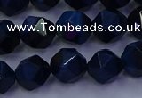 CTE1913 15.5 inches 10mm faceted nuggets blue tiger eye beads