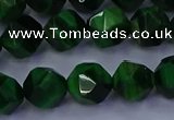 CTE1923 15.5 inches 10mm faceted nuggets green tiger eye beads