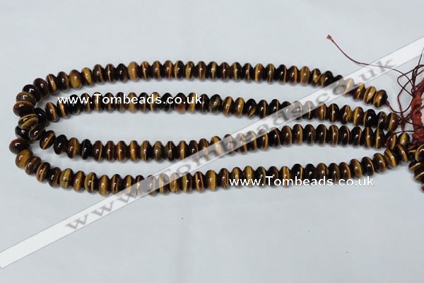 CTE193 15.5 inches 4*6mm rondelle yellow tiger eye gemstone beads