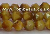 CTE1933 15.5 inches 10mm faceted nuggets golden tiger eye beads