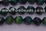 CTE1946 15.5 inches 6mm faceted nuggets green tiger eye beads