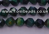 CTE1946 15.5 inches 6mm faceted nuggets green tiger eye beads