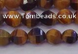 CTE1991 15.5 inches 6mm faceted round yellow tiger eye beads