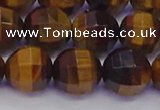 CTE1993 15.5 inches 10mm faceted round yellow tiger eye beads