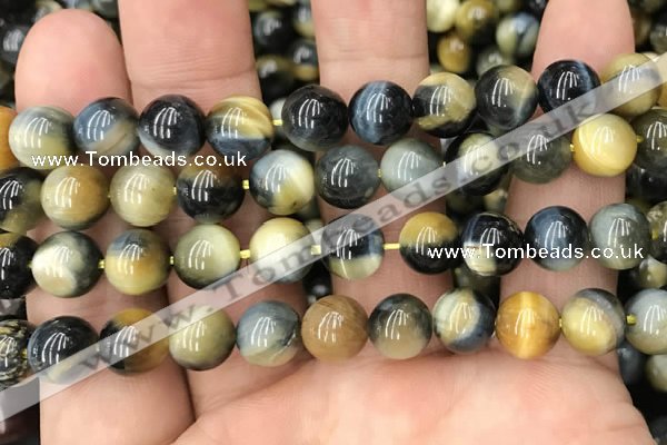 CTE2019 15.5 inches 14mm round golden & blue tiger eye beads wholesale