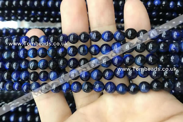 CTE2036 15.5 inches 6mm round blue tiger eye beads wholesale