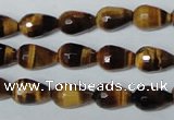 CTE204 15.5 inches 8*12mm faceted teardrop yellow tiger eye beads