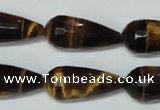 CTE205 15.5 inches 12*26mm faceted teardrop yellow tiger eye beads