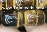 CTE2060 15.5 inches 12*16mm drum yellow tiger eye gemstone beads
