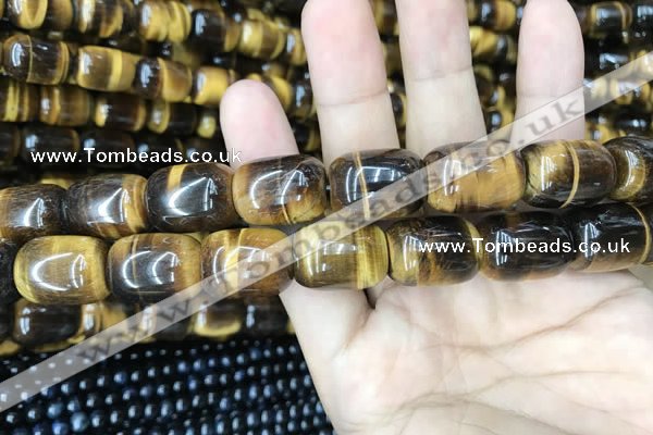 CTE2062 15.5 inches 15*20mm drum yellow tiger eye gemstone beads