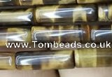 CTE2072 15.5 inches 4*13mm tube yellow tiger eye gemstone beads