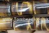 CTE2074 15.5 inches 8*12mm tube yellow tiger eye gemstone beads