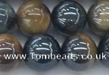CTE2087 15.5 inches 10mm round AB-color blue & yellow tiger eye beads
