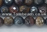 CTE2093 15.5 inches 6mm faceted round AB-color mixed tiger eye beads