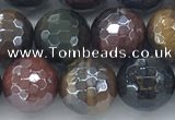 CTE2095 15.5 inches 10mm faceted round AB-color mixed tiger eye beads