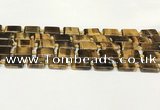 CTE2132 15.5 inches 13*18mm rectangle yellow tiger eye beads