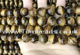 CTE2151 15.5 inches 14mm round yellow tiger eye beads wholesale