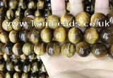 CTE2153 15.5 inches 18mm round yellow tiger eye beads wholesale