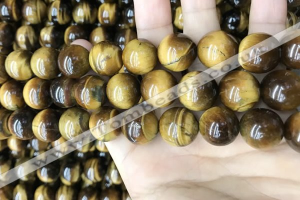 CTE2153 15.5 inches 18mm round yellow tiger eye beads wholesale