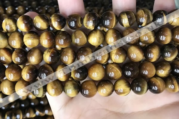 CTE2160 15.5 inches 10mm round yellow tiger eye gemstone beads