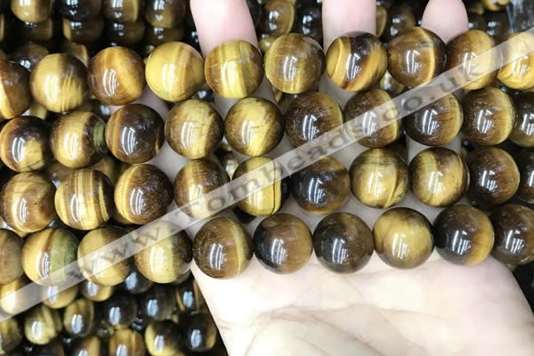 CTE2162 15.5 inches 14mm round yellow tiger eye gemstone beads