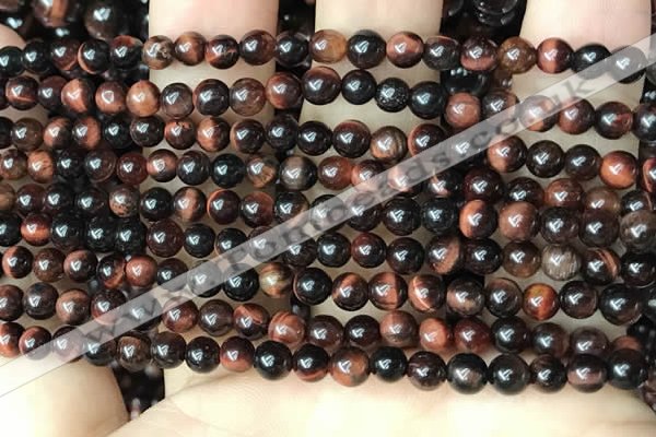 CTE2180 15.5 inches 4mm round red tiger eye gemstone beads