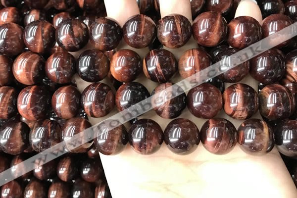 CTE2186 15.5 inches 16mm round red tiger eye gemstone beads