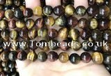 CTE2193 15.5 inches 10mm round mixed tiger eye beads wholesale