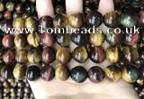 CTE2196 15.5 inches 16mm round mixed tiger eye beads wholesale