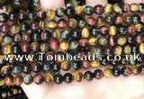 CTE2201 15.5 inches 6mm round mixed tiger eye gemstone beads