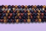 CTE2220 15.5 inches 8mm round colorful tiger eye gemstone beads