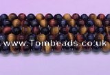 CTE2221 15.5 inches 10mm round colorful tiger eye gemstone beads