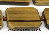 CTE2306 15 inches 22*30mm – 23*32mm rectangle yellow tiger eye beads