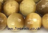 CTE2317 15 inches 10mm faceted round golden tiger eye beads