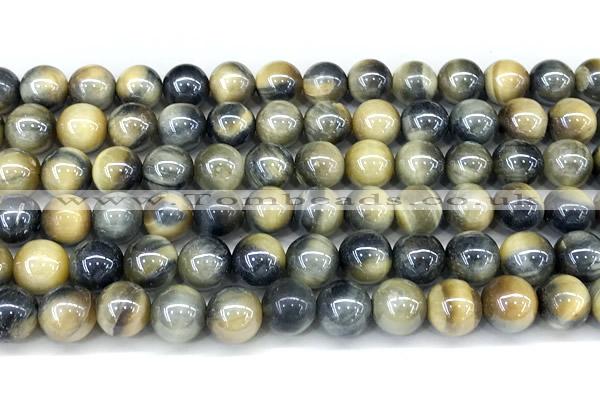 CTE2373 15 inches 8mm round AB-color golden & blue tiger eye beads