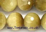 CTE2390 15 inches 10mm faceted round golden tiger eye beads