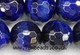 CTE2401 15 inches 10mm facted round blue tiger eye beads