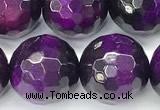 CTE2422 15 inches 12mm faceted round purple tiger eye beads