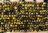 CTE2462 15 inches 4mm faceted round yellow tiger eye beads wholesale